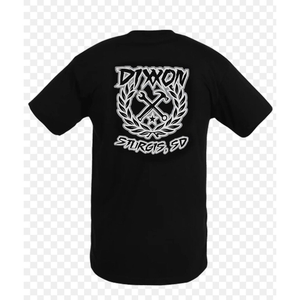 DIXXON Sturgis SD Grey Sketchy Crest Black Men's T Shirt Biker Moto 2XL NEW
